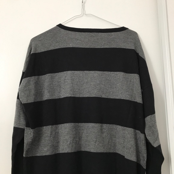 Joie Black and Gray Stripe Three Quarter Sleeves - Picture 6 of 8